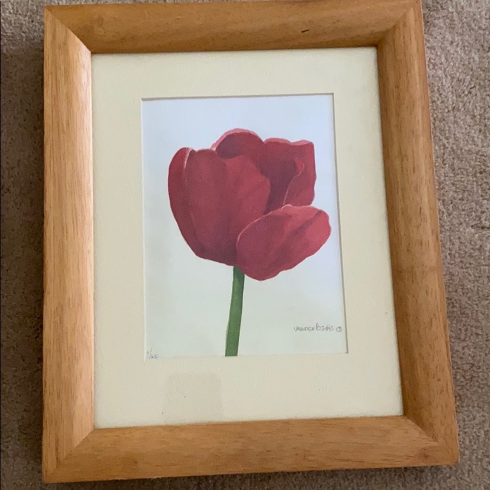 Hand-painted and framed  water color art - Picture 6 of 7
